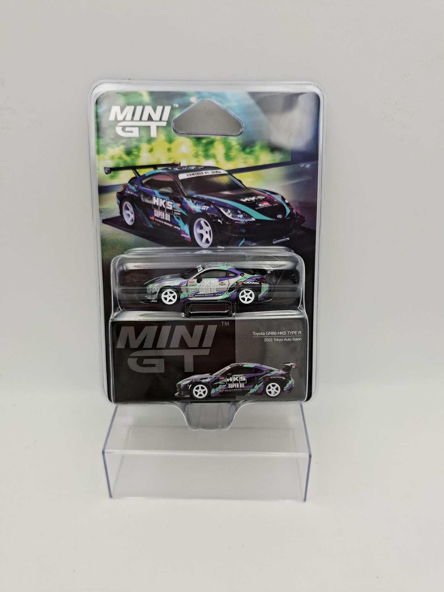 MINI GT 1:64 TOYOTA GR86 HKS TYPE R 2022 TOKYO AUTO SALON CHASE NOVEDAD