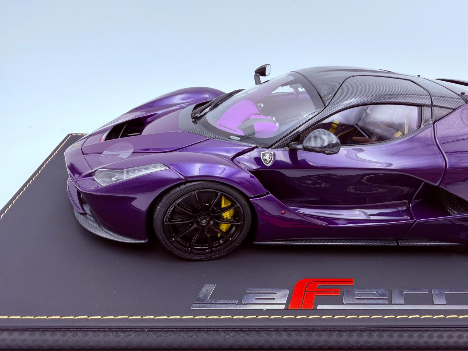 BBR 1:18 FERRARI LAFERRARI PURPLE DUBAI VIOLA VIO - Imagen 3