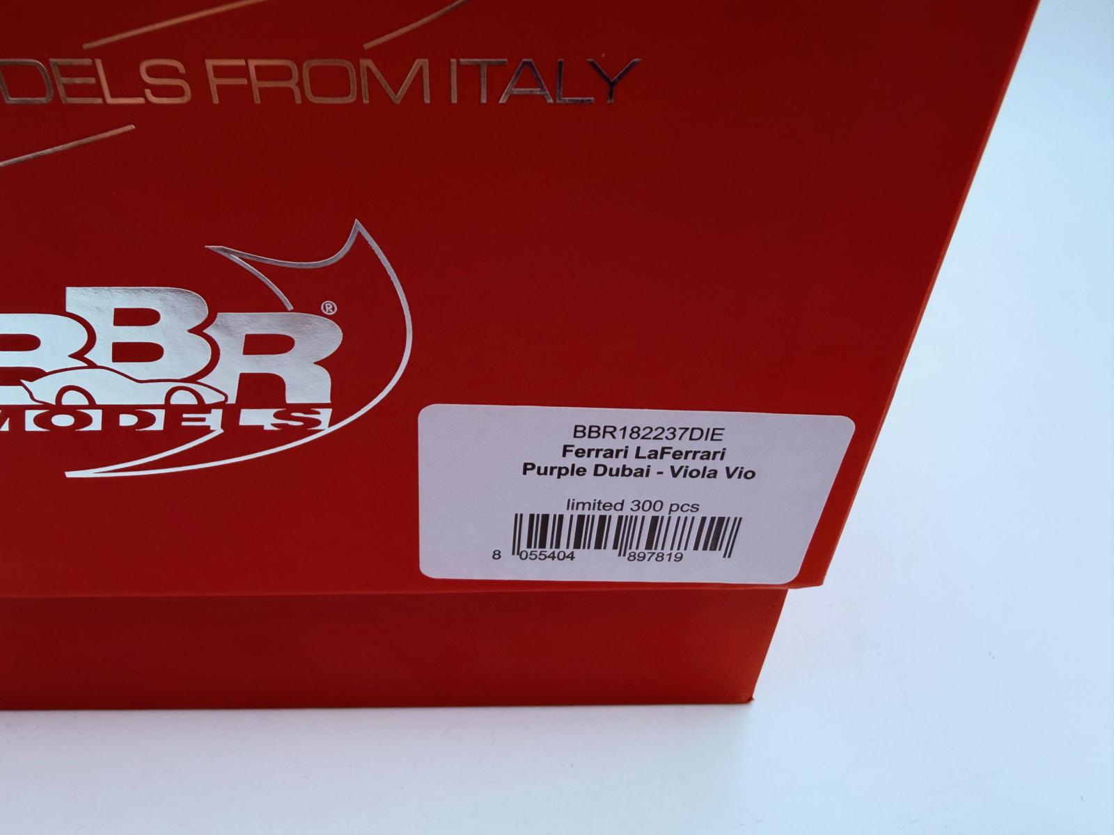 BBR 1:18 FERRARI LAFERRARI PURPLE DUBAI VIOLA VIO - Imagen 13