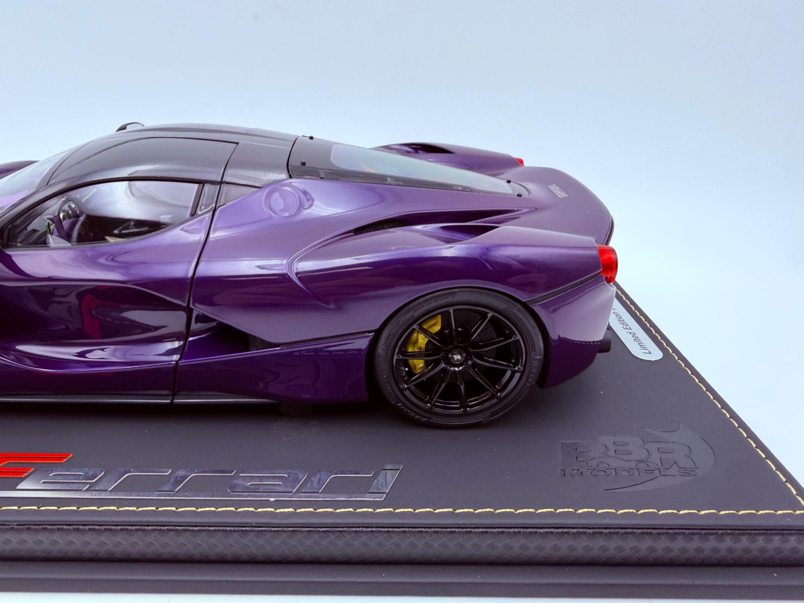 BBR 1:18 FERRARI LAFERRARI PURPLE DUBAI VIOLA VIO - Imagen 4