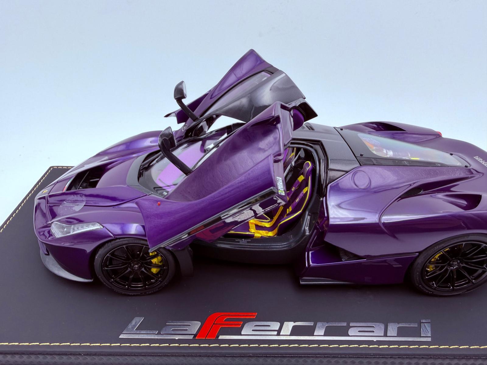 BBR 1:18 FERRARI LAFERRARI PURPLE DUBAI VIOLA VIO - Imagen 5