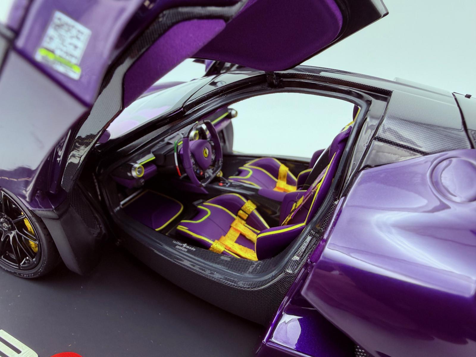 BBR 1:18 FERRARI LAFERRARI PURPLE DUBAI VIOLA VIO - Imagen 6