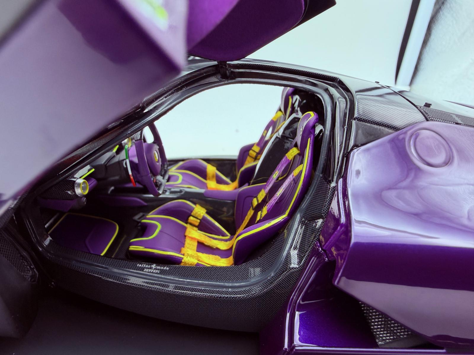 BBR 1:18 FERRARI LAFERRARI PURPLE DUBAI VIOLA VIO - Imagen 7