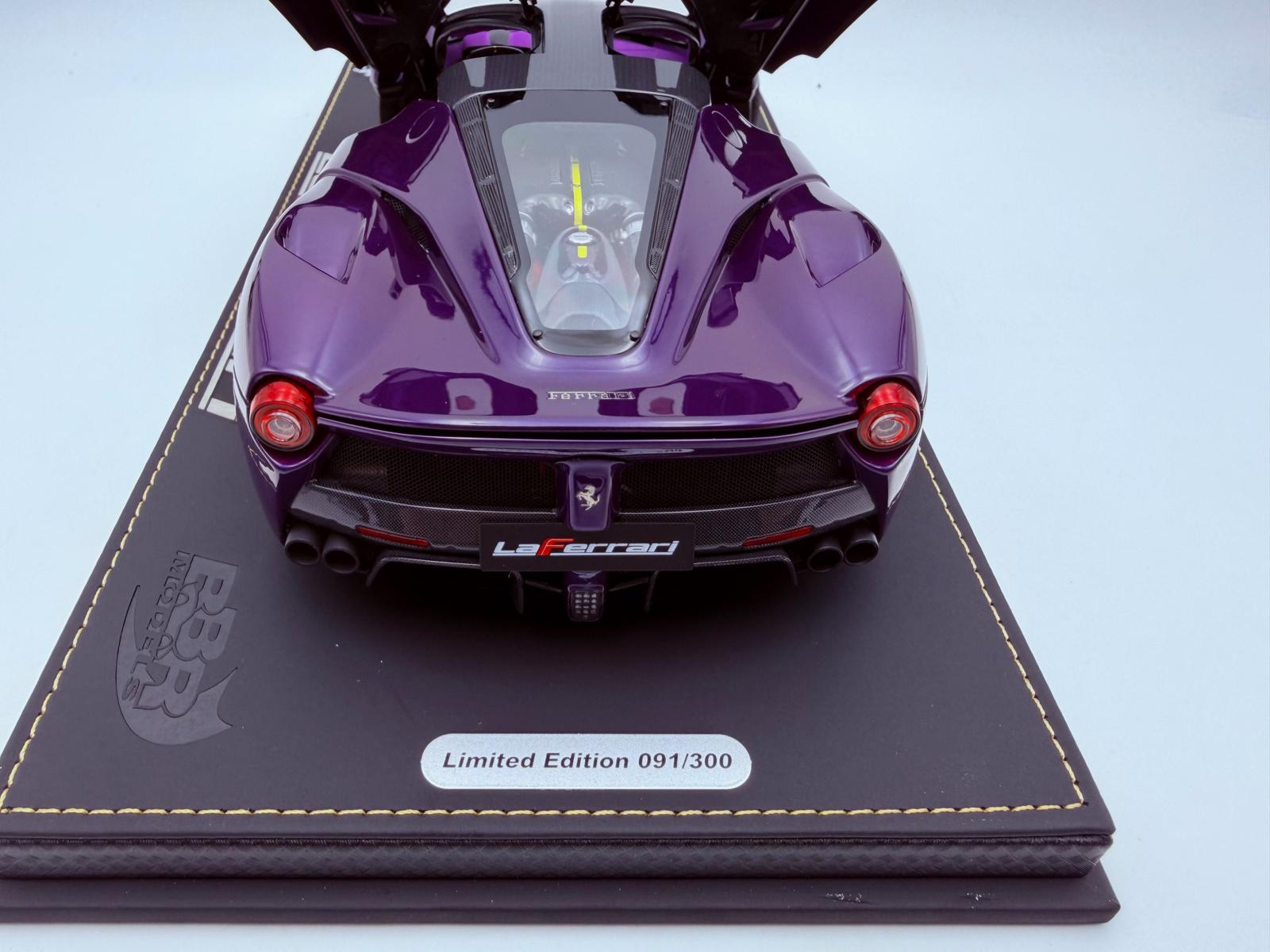 BBR 1:18 FERRARI LAFERRARI PURPLE DUBAI VIOLA VIO - Imagen 8