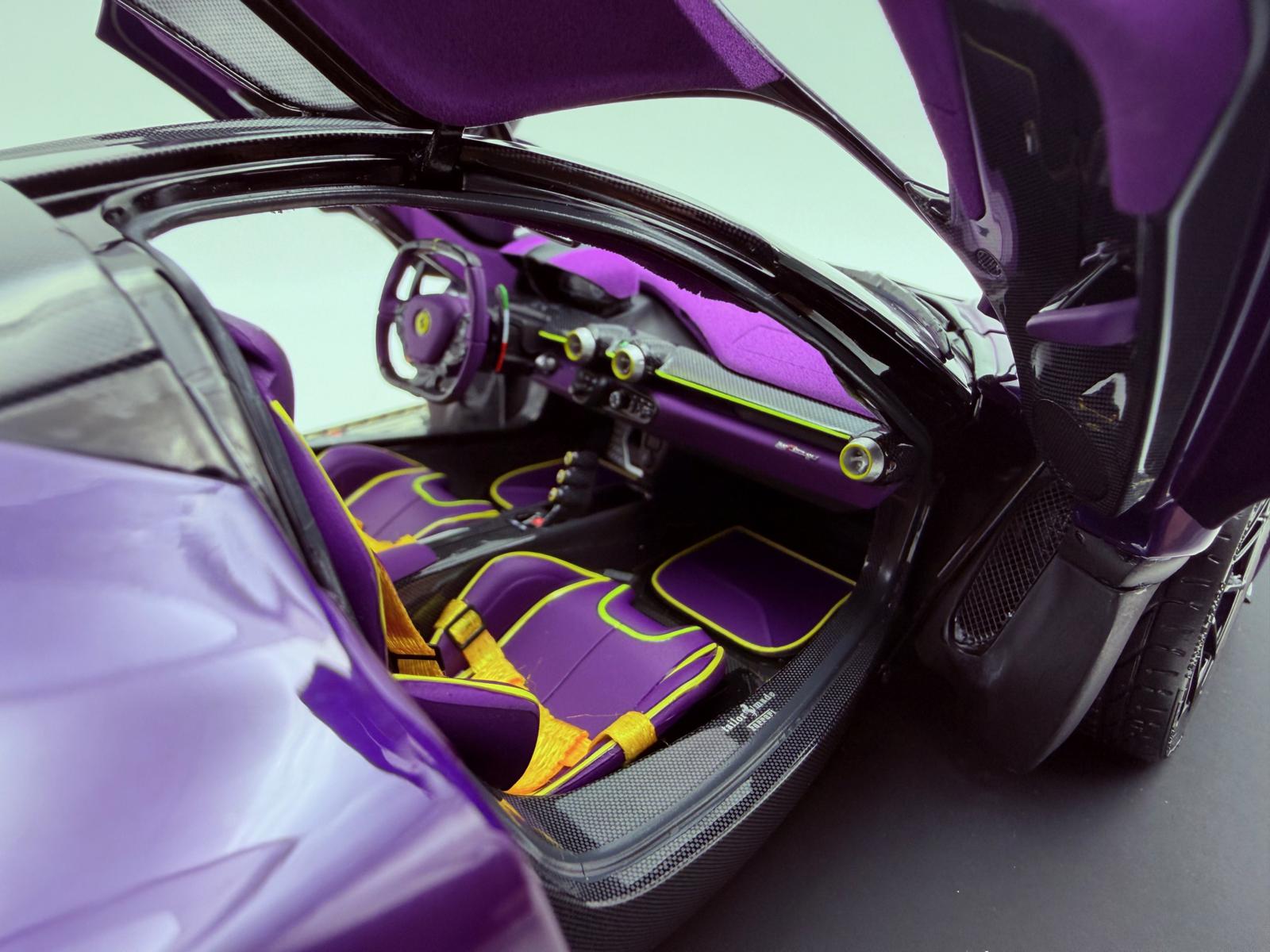 BBR 1:18 FERRARI LAFERRARI PURPLE DUBAI VIOLA VIO - Imagen 11