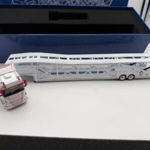 FLAME MODEL 1:64 SCANIA TRANSPORTE DE COCHES BLANCO