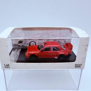 RHINO MODEL 1:64 MERCEDES W124 MODIFIED RED