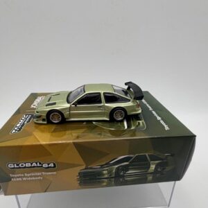 TARMAC WORKS 1:64 TOYOTA SPINTER TRUENO AE86 WIDEBODY GREEN BY JON SIBAL