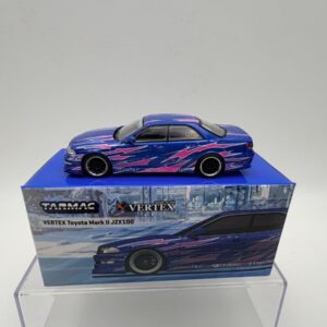 TARMAC WORKS 1:64 VERTEX TOYOTA MARK II JZX100 BLUE METALLIC