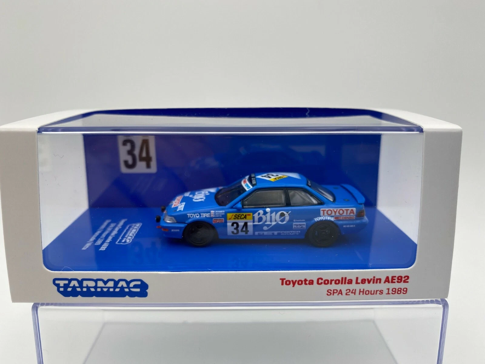 TARMAC WORKS 1:64 TOYOTA COROLLA LEVIN AE92 SPA 24 HORAS 1989