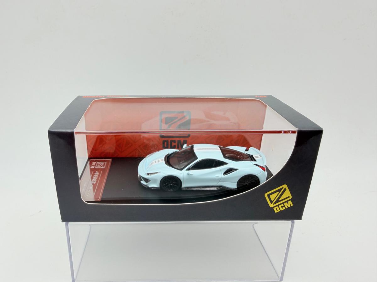 DCM 1:64 FERRARI 488 PISTA NOVITEC LIGHT BLUE