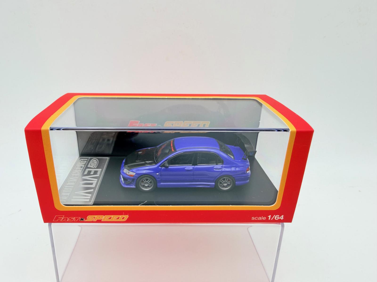 FAST SPEED 164 MITSUBISHI LANCER EVO BLUE - Imagen 2