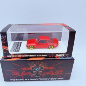 INNO MODELS 1:64 FORD ESCORT MK2 PANDEM EMOTIOM RETRO HAVOC RED NOVEDAD