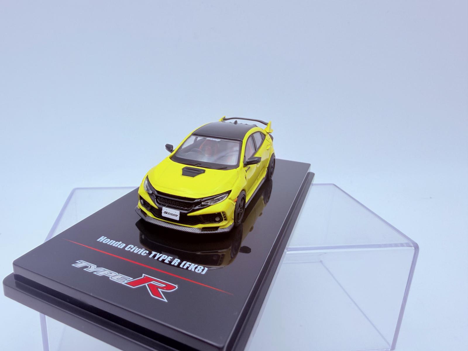 INNO MODELS 1:64 HONDA CIVIC TYPE R FK8 YELLOW NOVEDAD - Imagen 3