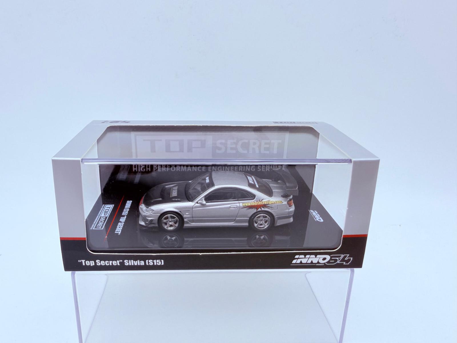 INNO MODELS 1:64 NISSAN SILVIA S15 TOP SECRET SILVER NOVEDAD