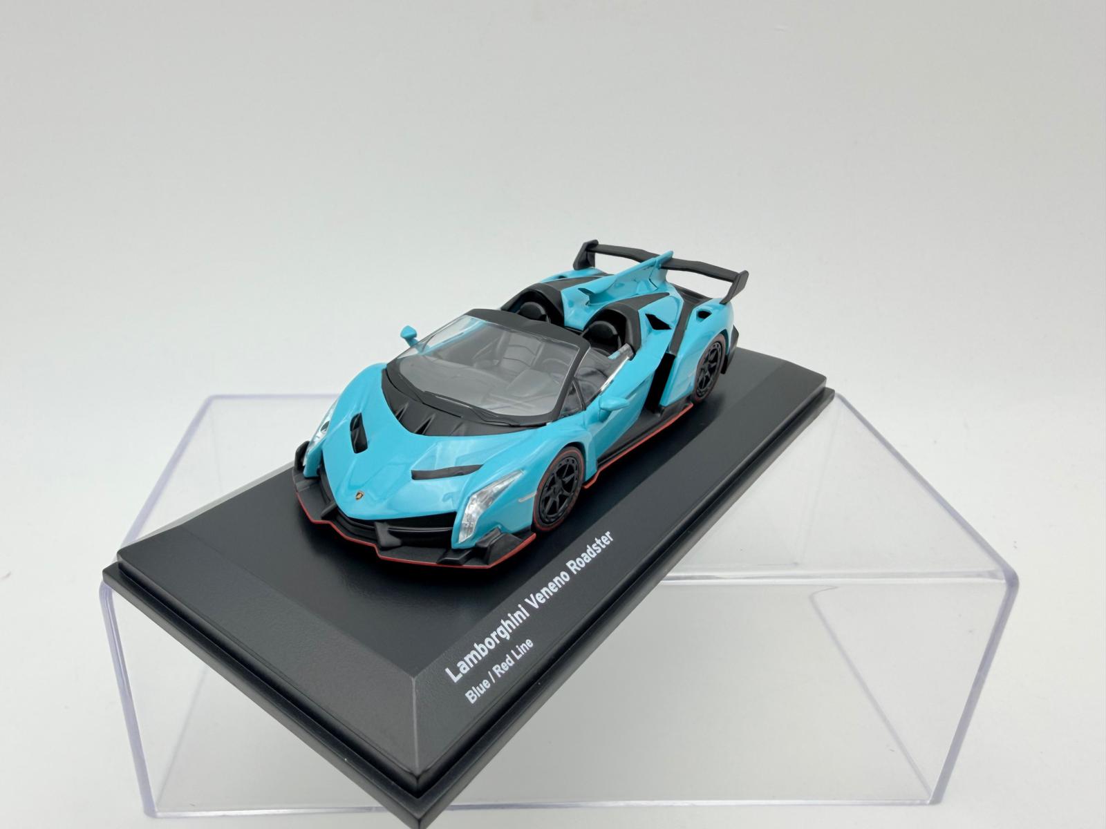 KYOSHO 1:64 LAMBORGHINI VENENO ROADSTER BLUE - Imagen 2