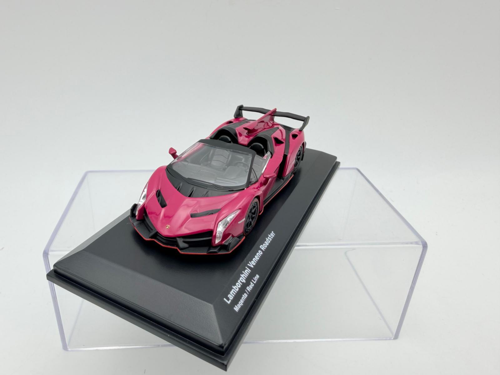 KYOSHO 1:64 LAMBORGHINI VENENO ROADSTER MAGENTA - Imagen 2