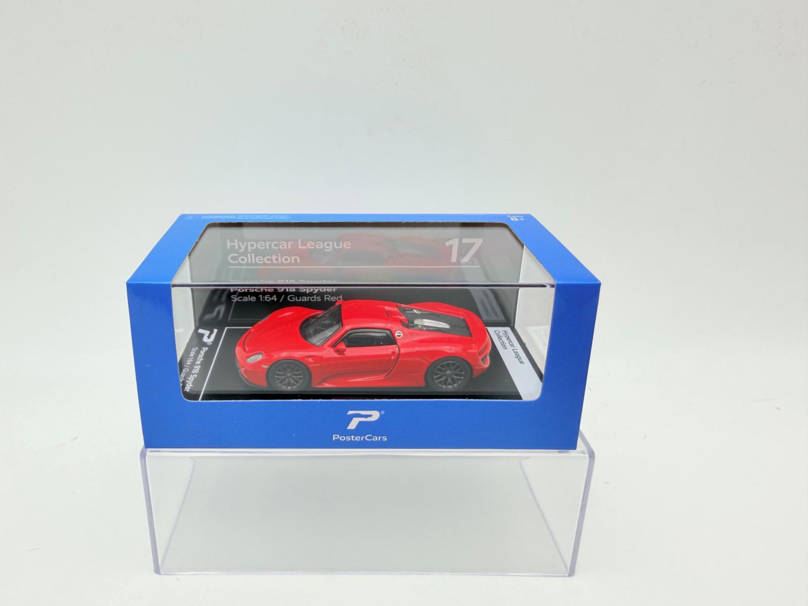POSTERCARS 1:64 PORSCHE 918 SPYDER ROJO