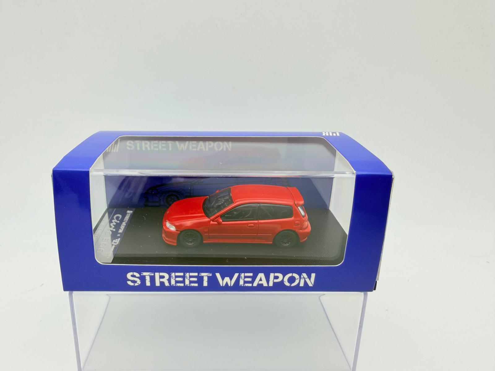 STREET WARRIOR 1:64 HONDA CIVIC EG6 ROJO - Imagen 2